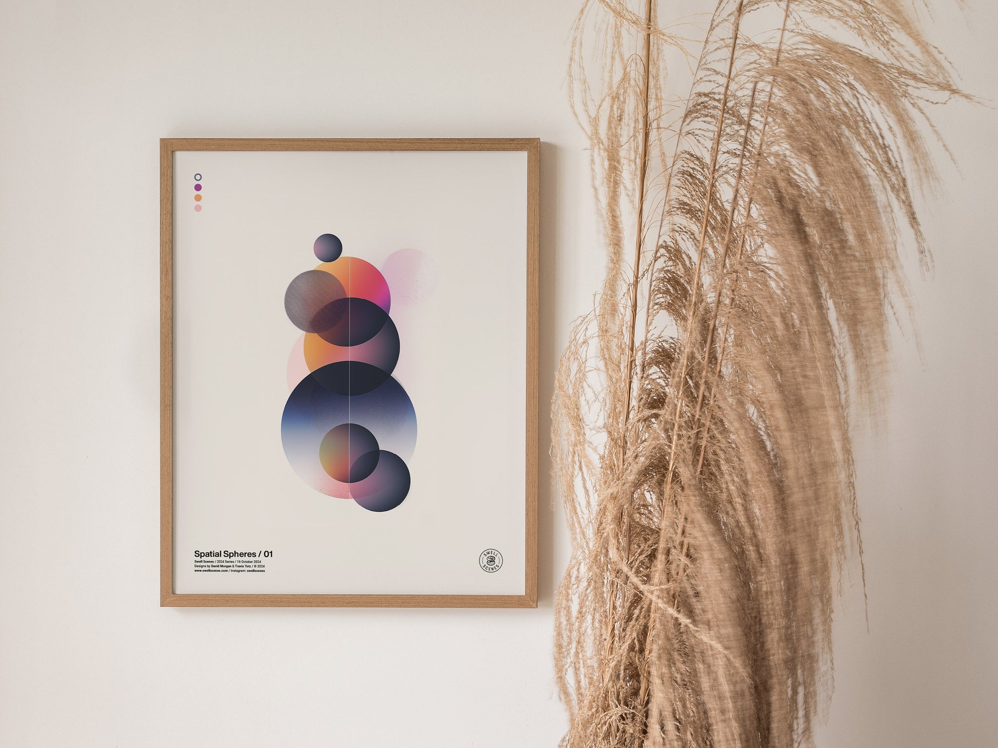 Spatial Spheres 01 Poster | Modern Abstract Art Minimalist Geometric