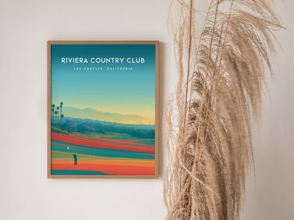 Riviera Country Club, Los Angeles, California Poster | Iconic Links & Fairway Beauty Wall Art — styled in a modern interior