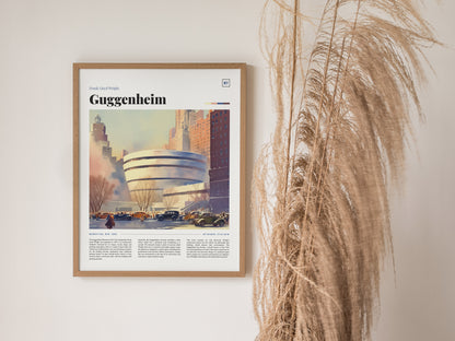 Guggenheim Museum Architecture Poster | Frank Lloyd Wright Wall Art