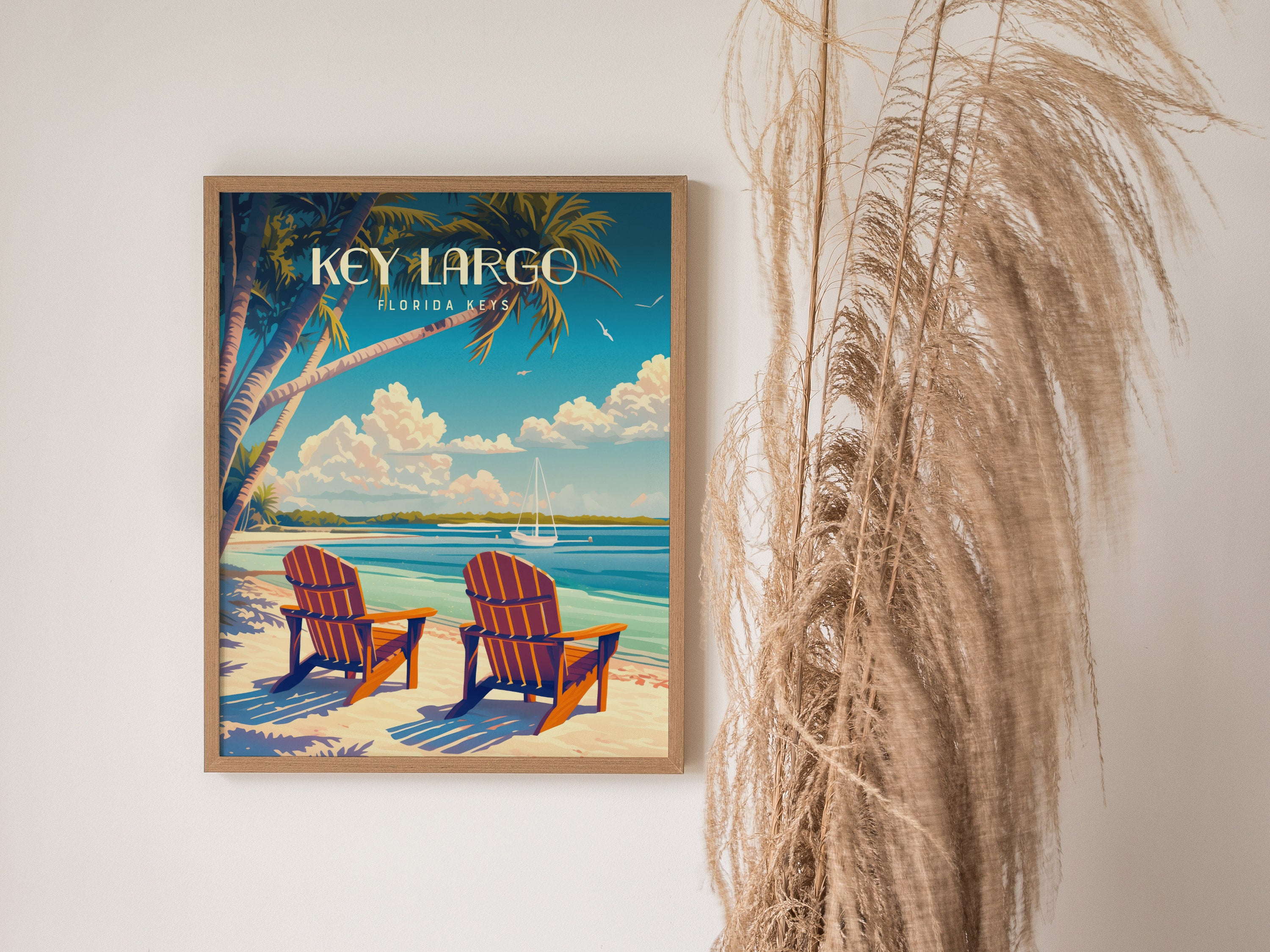 Key Largo Poster | Florida Keys Coral Reef Wall Art | Swell Scenes