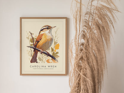 Carolina Wren Audubon Print | Bird Lover Wall Art | Framed or Unframed