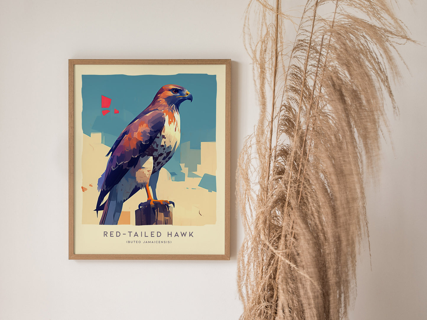 Red-Tailed Hawk Poster | Bird of Prey Art | Wildlife Nature Gift