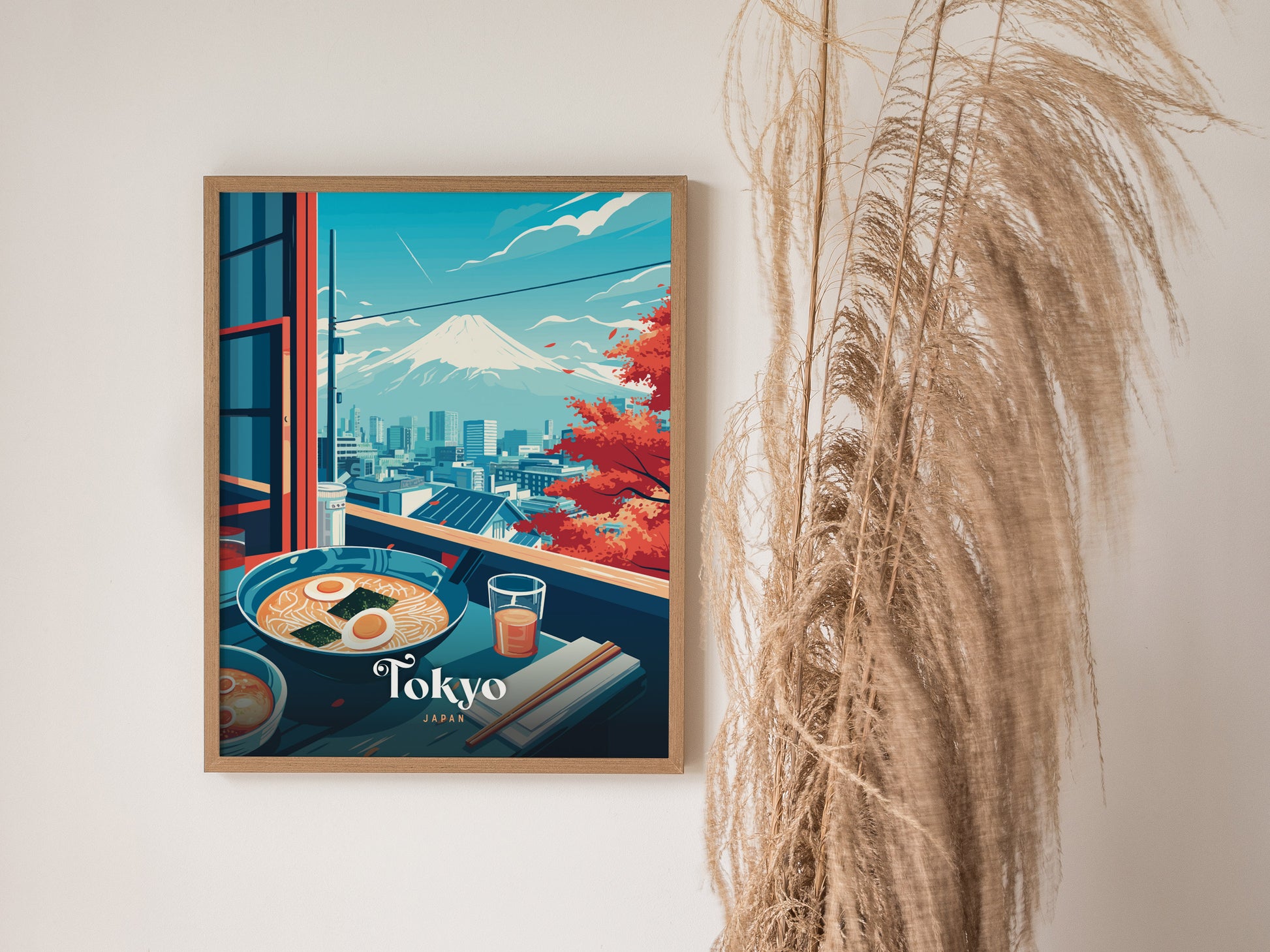 Tokyo Ramen Poster | Japanese Food Wall Art Print | Framed or Unframed