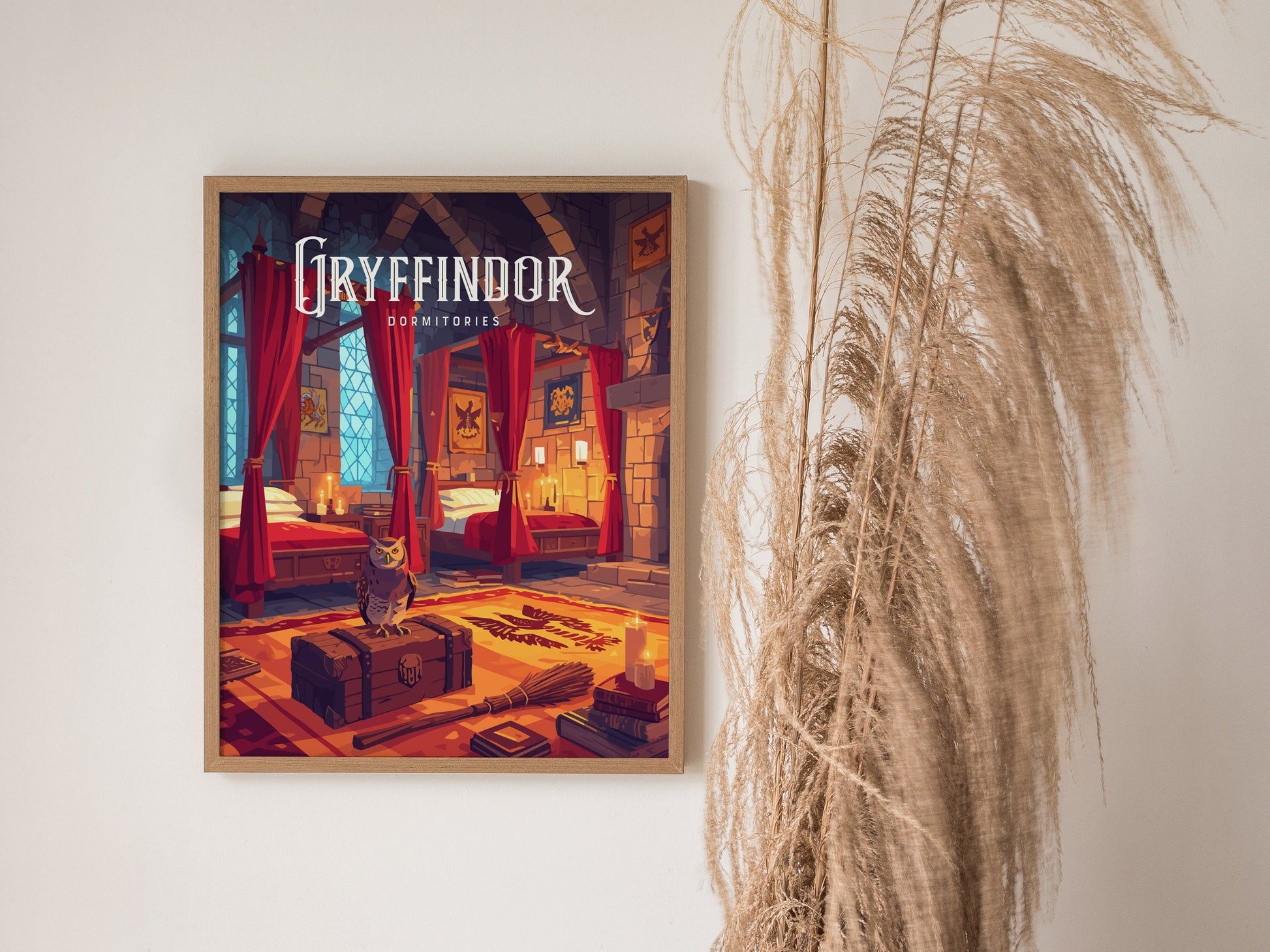 Gryffindor Dormitories Poster | Hogwarts Harry Potter Fan Wall Art