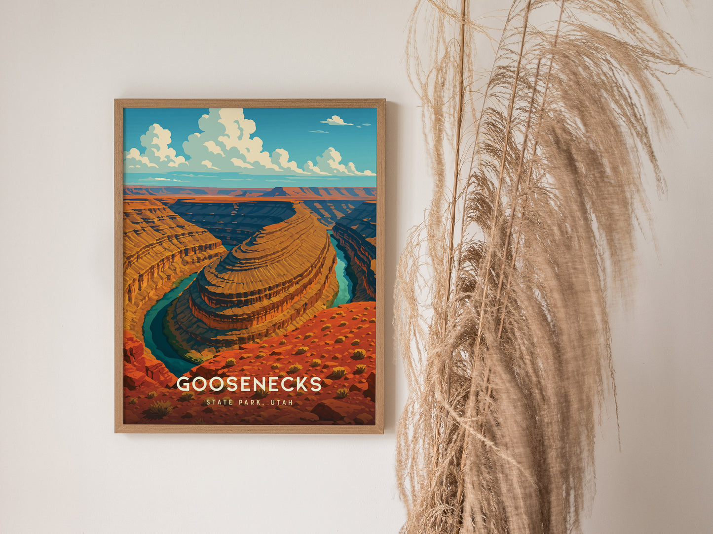 Goosenecks State Park Poster | Utah Desert Wall Art | Framed or Unframed