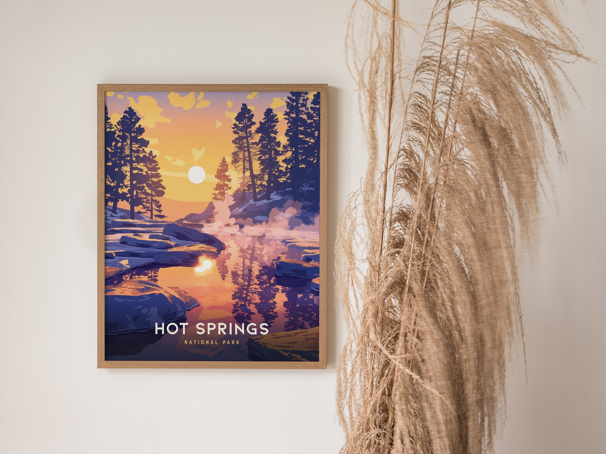 Hot Springs National Park Poster | Arkansas Bathhouse Row Wall Art