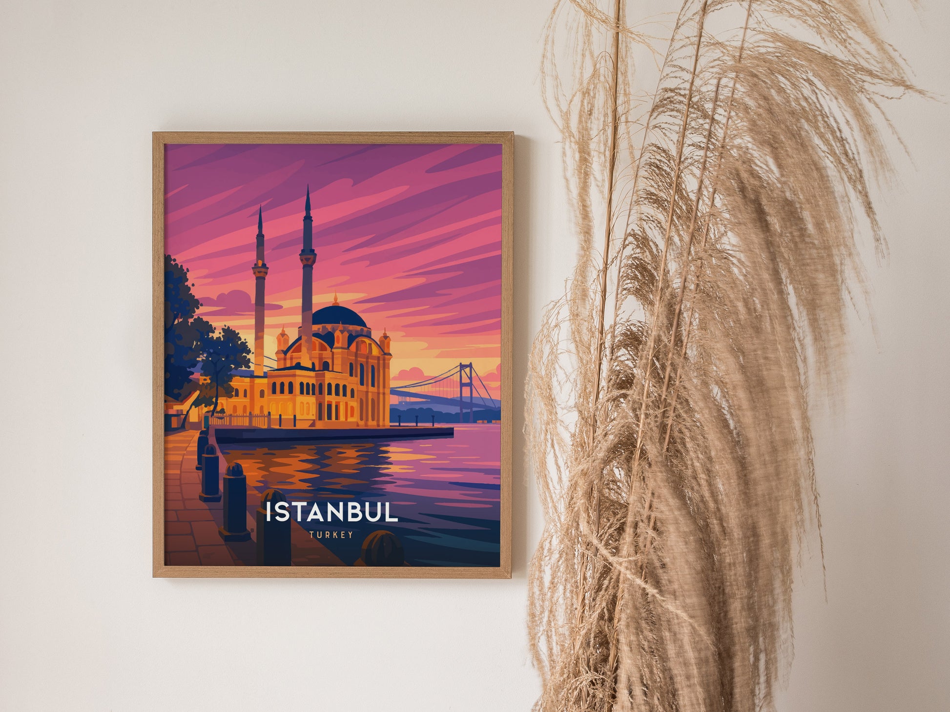 Ortakoy Mosque Istanbul Poster | Bosphorus Bridge Wall Art