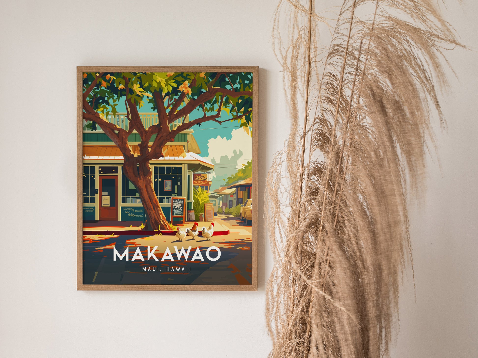 Makawao Maui Poster | Upcountry Hawaii Wall Art