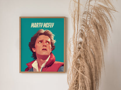 Marty McFly Poster | Back to the Future Fan Art Portrait