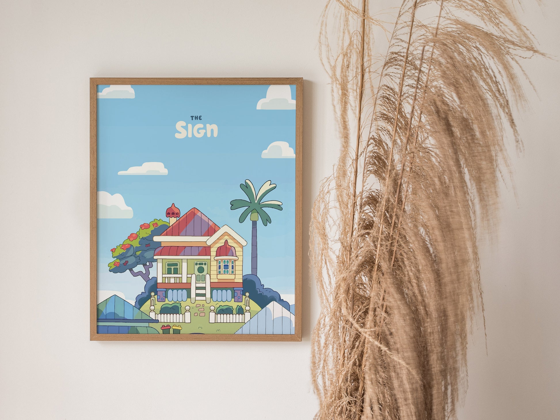 Bluey The Sign Poster | Kids Room Nursery Wall Art | Framed or Unframed