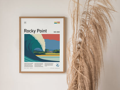 Rocky Point Surf Art | North Shore Oahu Hawaii Surfer Gift