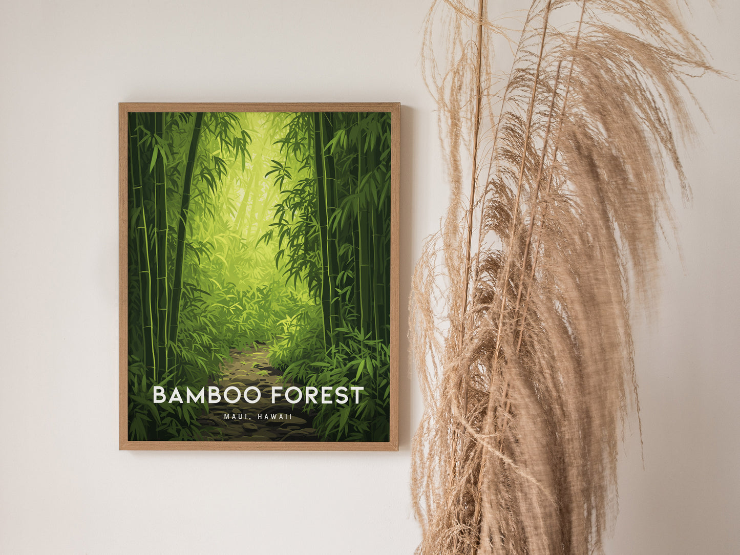 Bamboo Forest Maui Poster | Hawaii Road To Hana Wall Art | Framed or Unframed