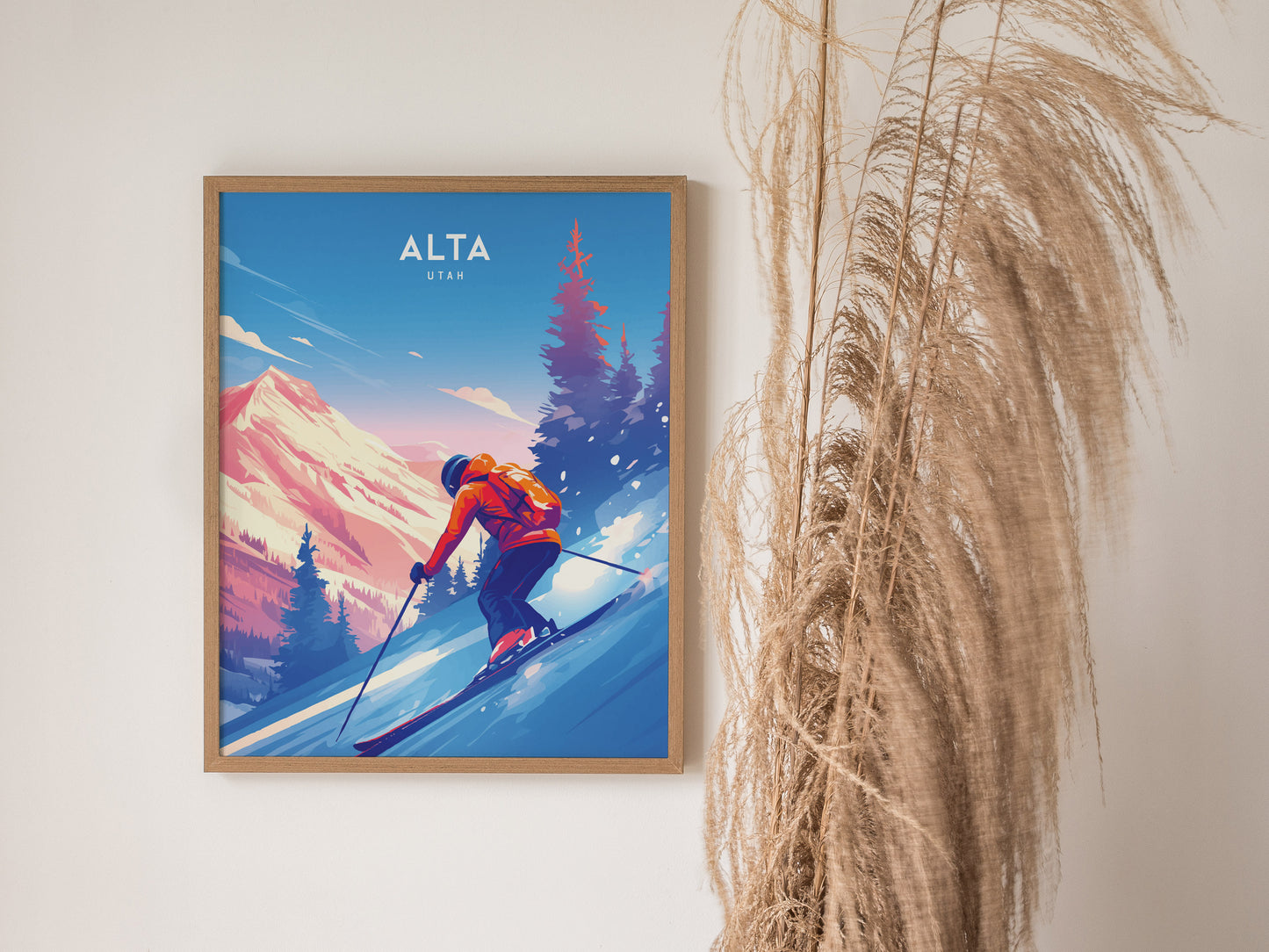Alta Ski Area Poster | Utah Skiing Resort Wall Art | Framed or Unframed