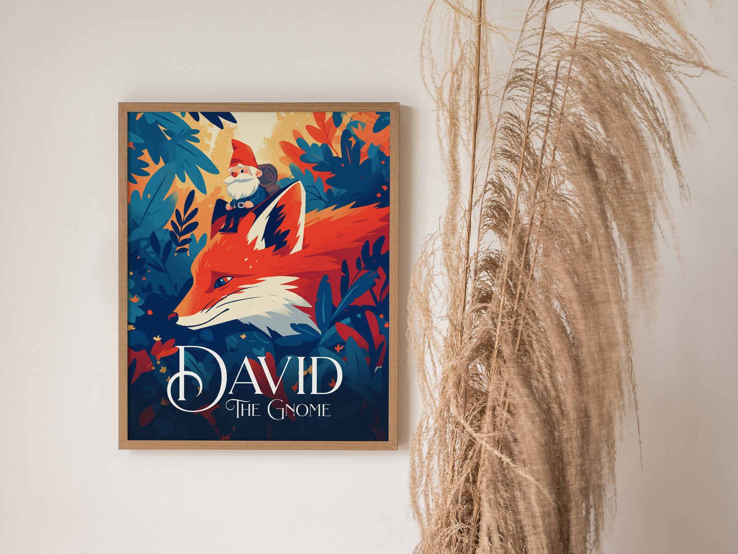 David The Gnome Poster | 80s Nostalgia Retro Cartoon Wall Art | Framed or Unframed