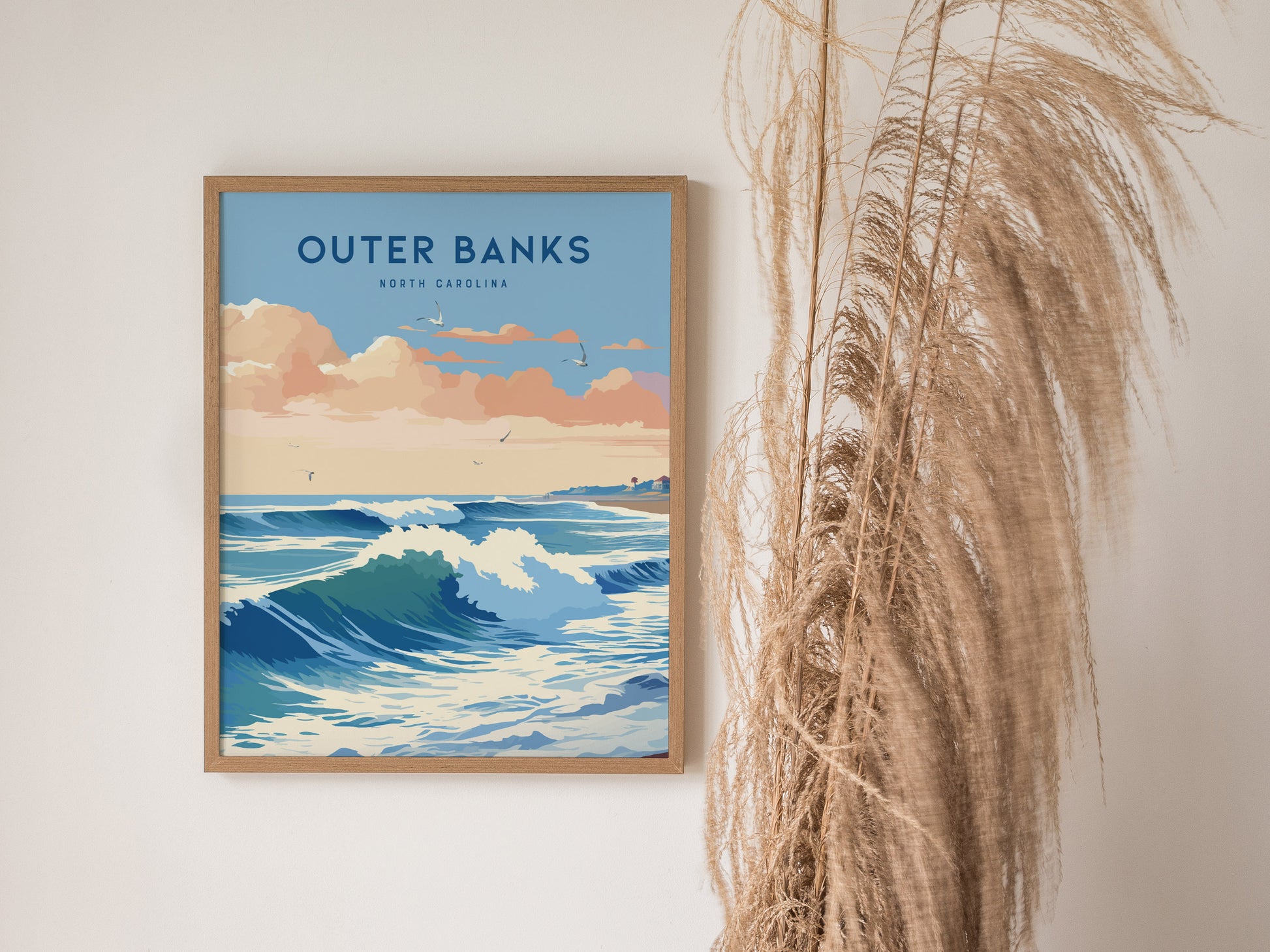 Outer Banks Surf Poster | North Carolina Beach Wall Art Print