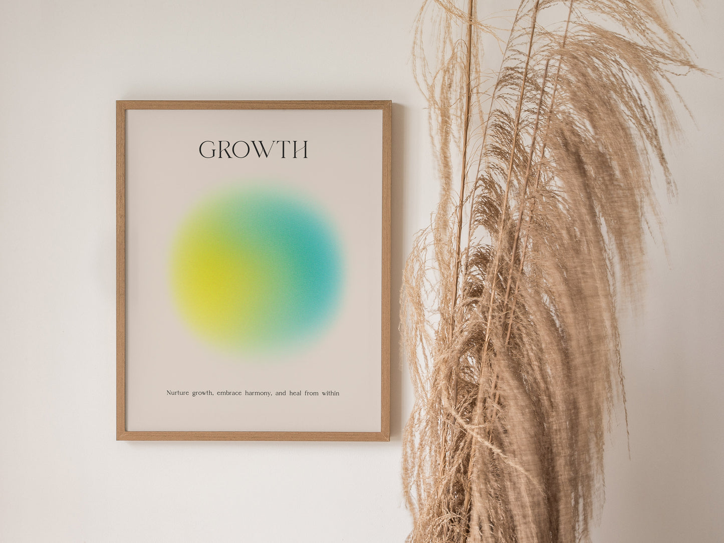 Growth Aura Poster | Minimalist Modern Typographic Wall Art
