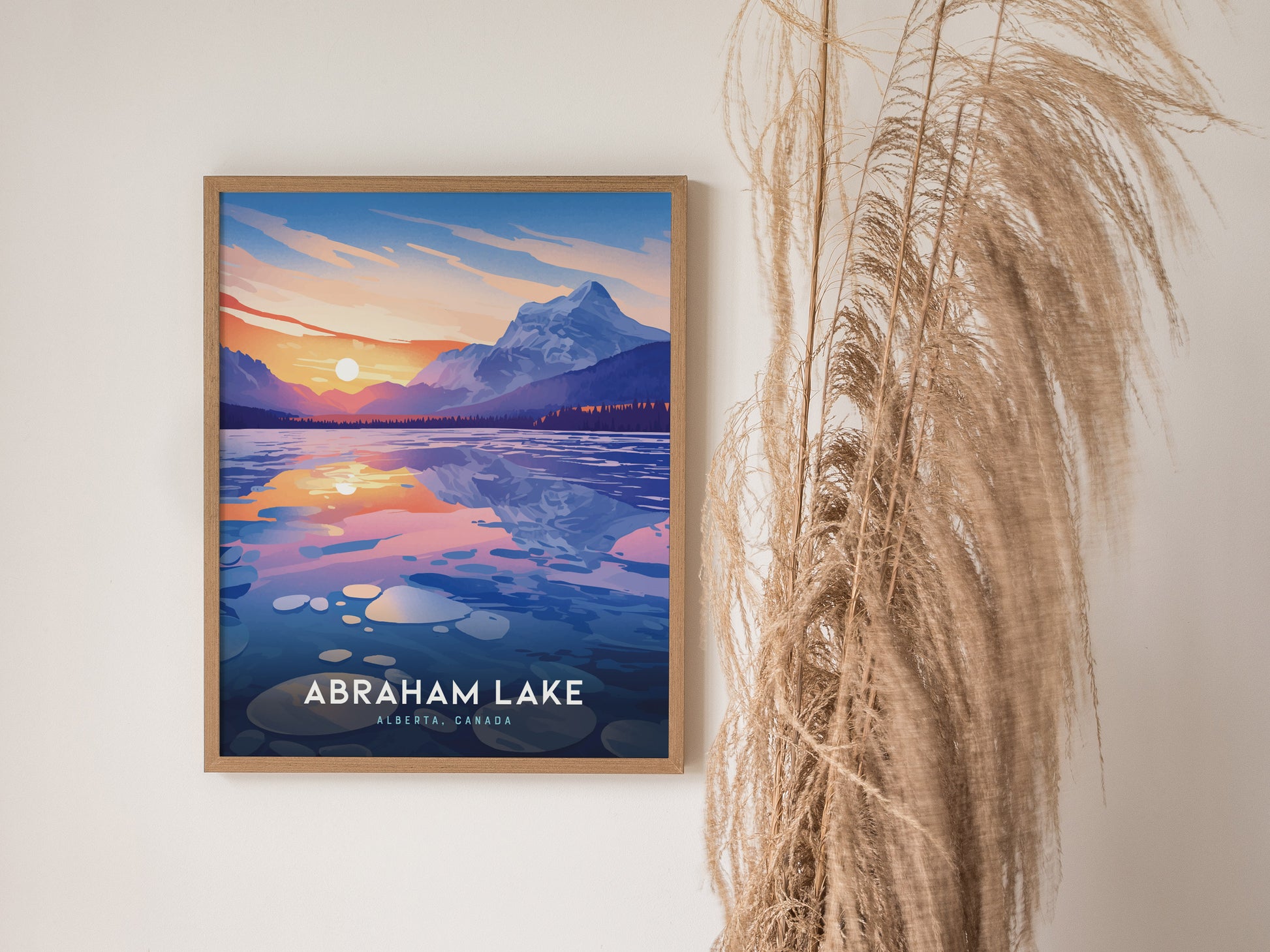 Abraham Lake Canada Poster | Alberta Canadian Rockies Landscape Wall Art