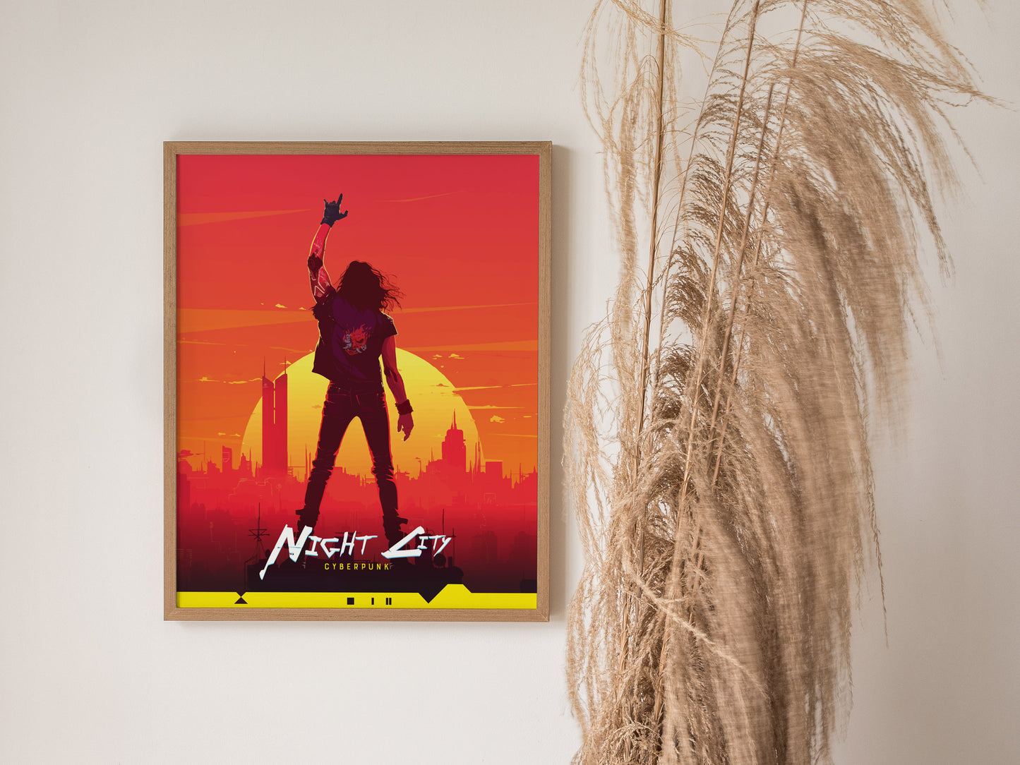 Night City Cyberpunk Poster | Johnny Silverhand Wall Art