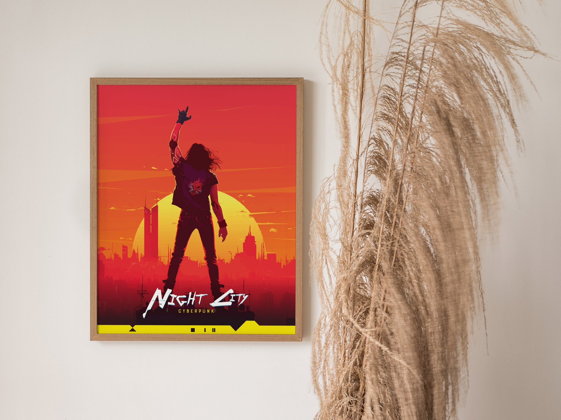 Night City Cyberpunk Poster | Johnny Silverhand Wall Art