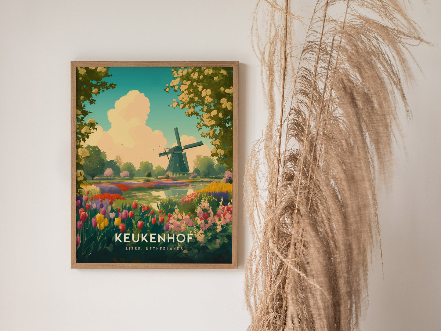 Keukenhof Gardens Poster | Dutch Tulip Garden Wall Art