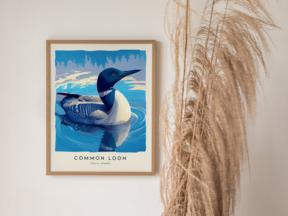 Common Loon Poster | Minnesota State Bird Wall Art | Framed or Unframed