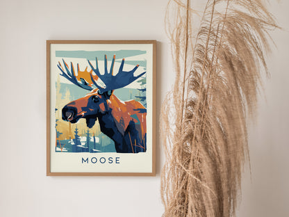 Moose Poster | North American Wildlife Wall Art