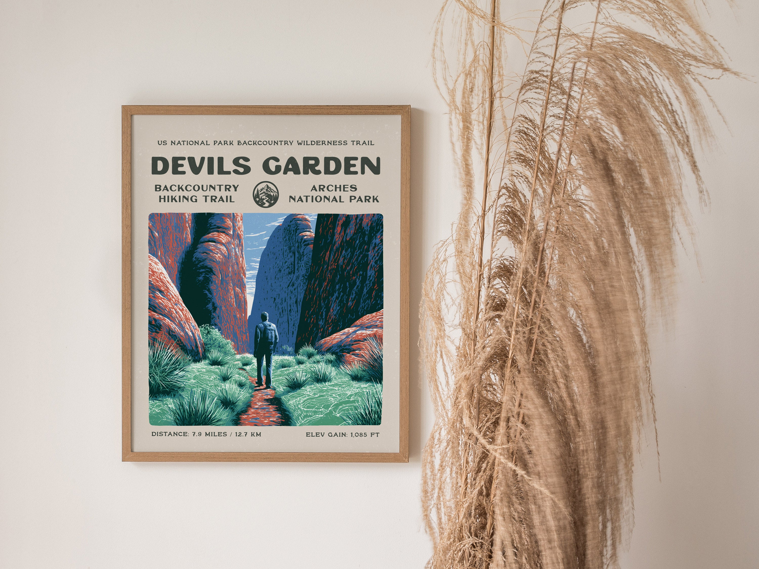Devils Garden, Arches National Park Poster | Hiker Gift