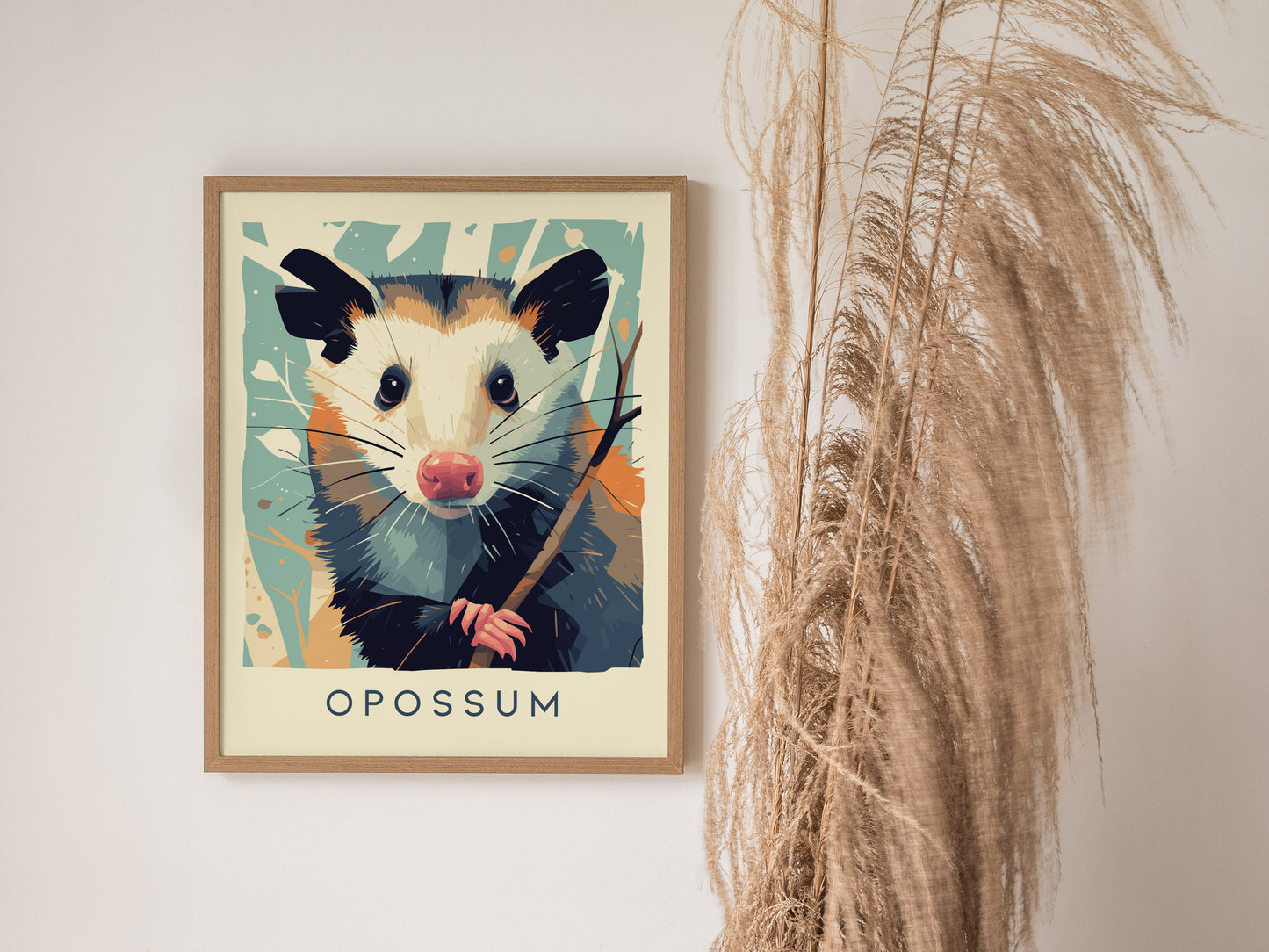 Opossum Poster | Urban Wildlife Series Wall Art Print
