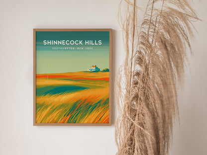 Shinnecock Hills, Southampton, New York Poster | Legendary Links Golf Course Print Wall Art — styled in a modern interior