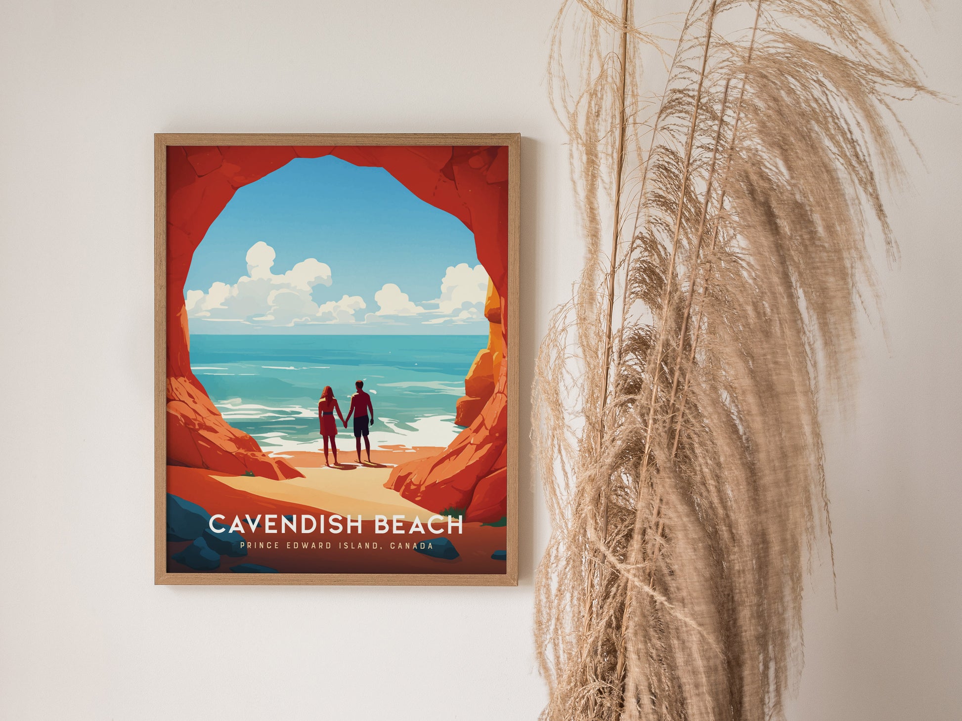 Cavendish Beach Poster | Prince Edward Island Canada Coastal Wall Art | Framed or Unframed