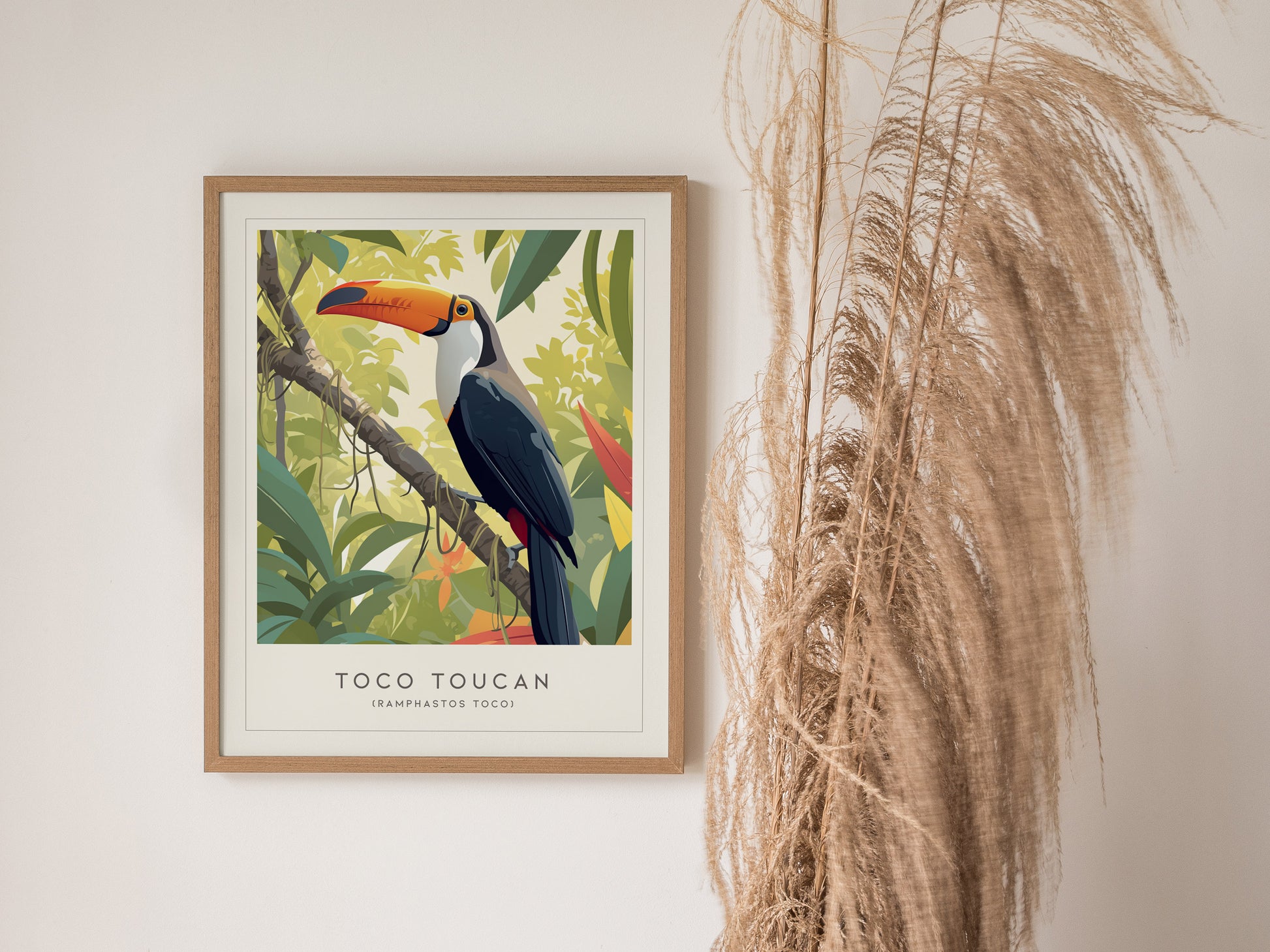 Toco Toucan Poster | Tropical Bird Art | Rainforest Nature Wall Print