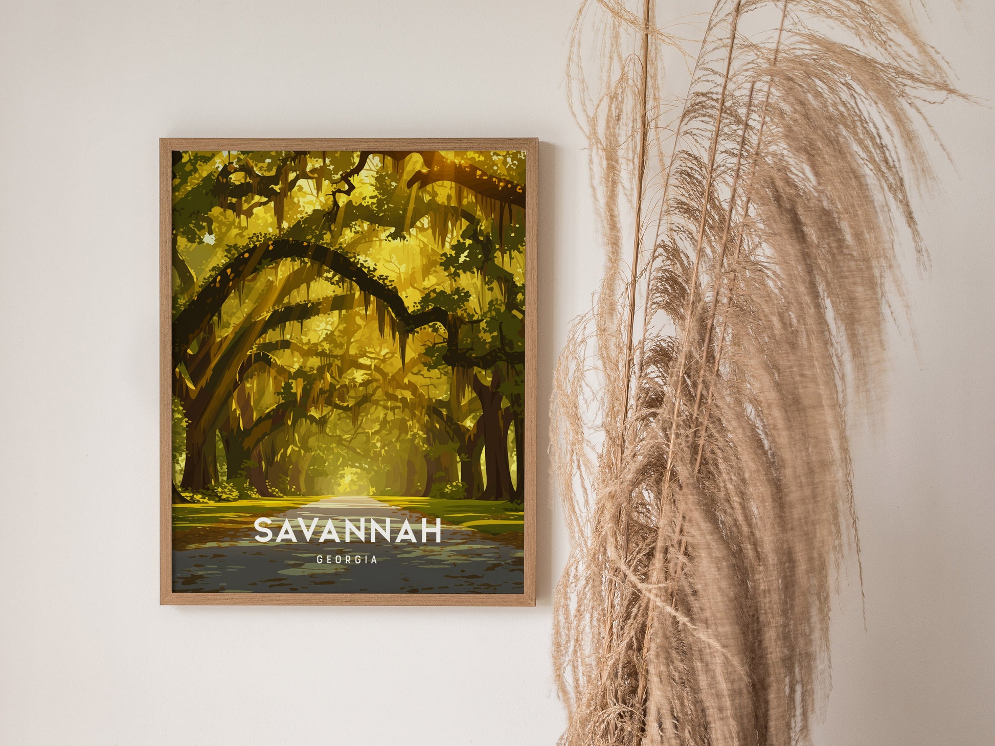 Savannah Georgia Poster | Forsyth Park Fountain Wall Art