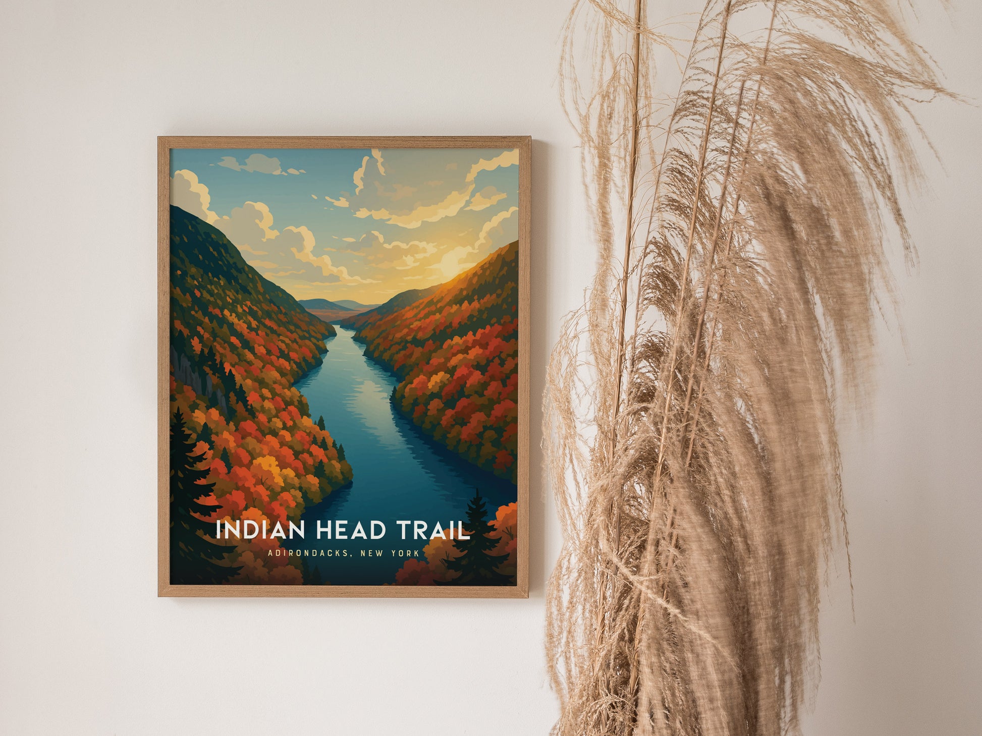Indian Head Trail Poster | Adirondacks New York Wall Art