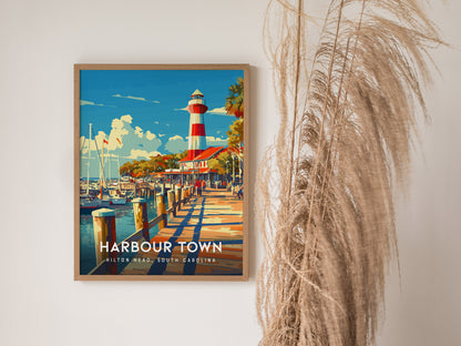 Harbour Town Lighthouse Poster | Hilton Head Island South Carolina Wall Art