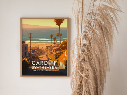 Cardiff By The Sea California Poster | San Diego North County Wall Art | Framed or Unframed