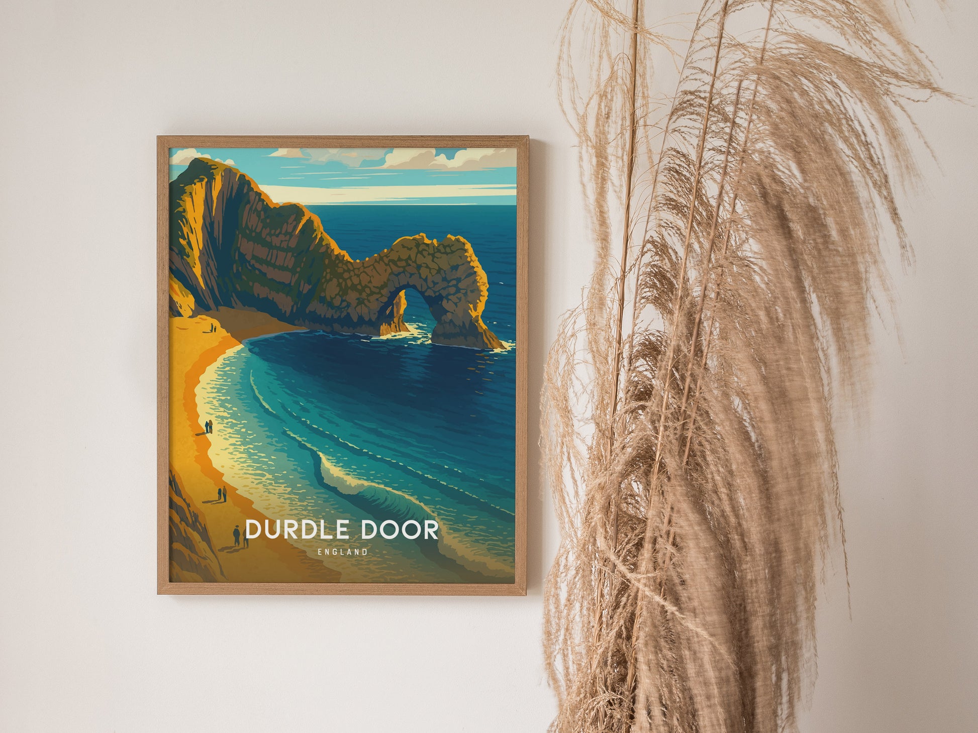 Durdle Door England Poster | Jurassic Coast Sea Arch Wall Art | Framed or Unframed