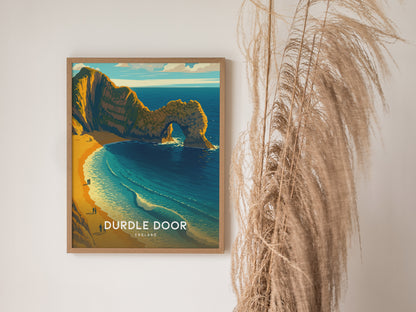 Durdle Door England Poster | Jurassic Coast Sea Arch Wall Art | Framed or Unframed