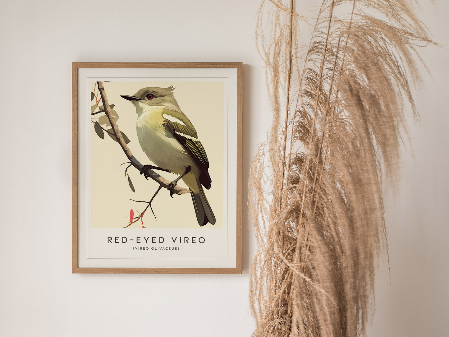 Red-Eyed Vireo Poster | Forest Songbird Wall Art