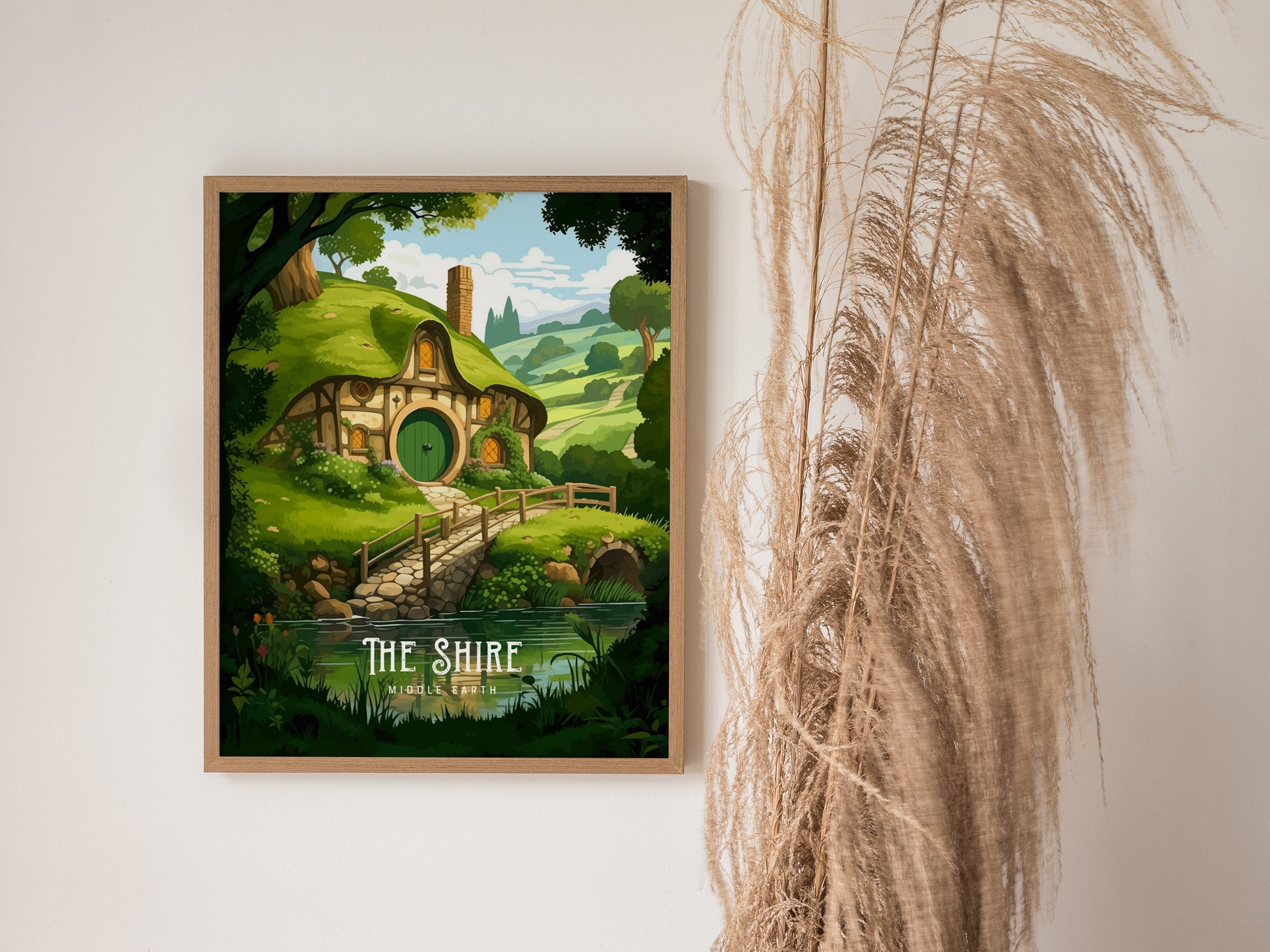 The Shire Poster | Lord of the Rings Art | Hobbit House Gift LOTR Print