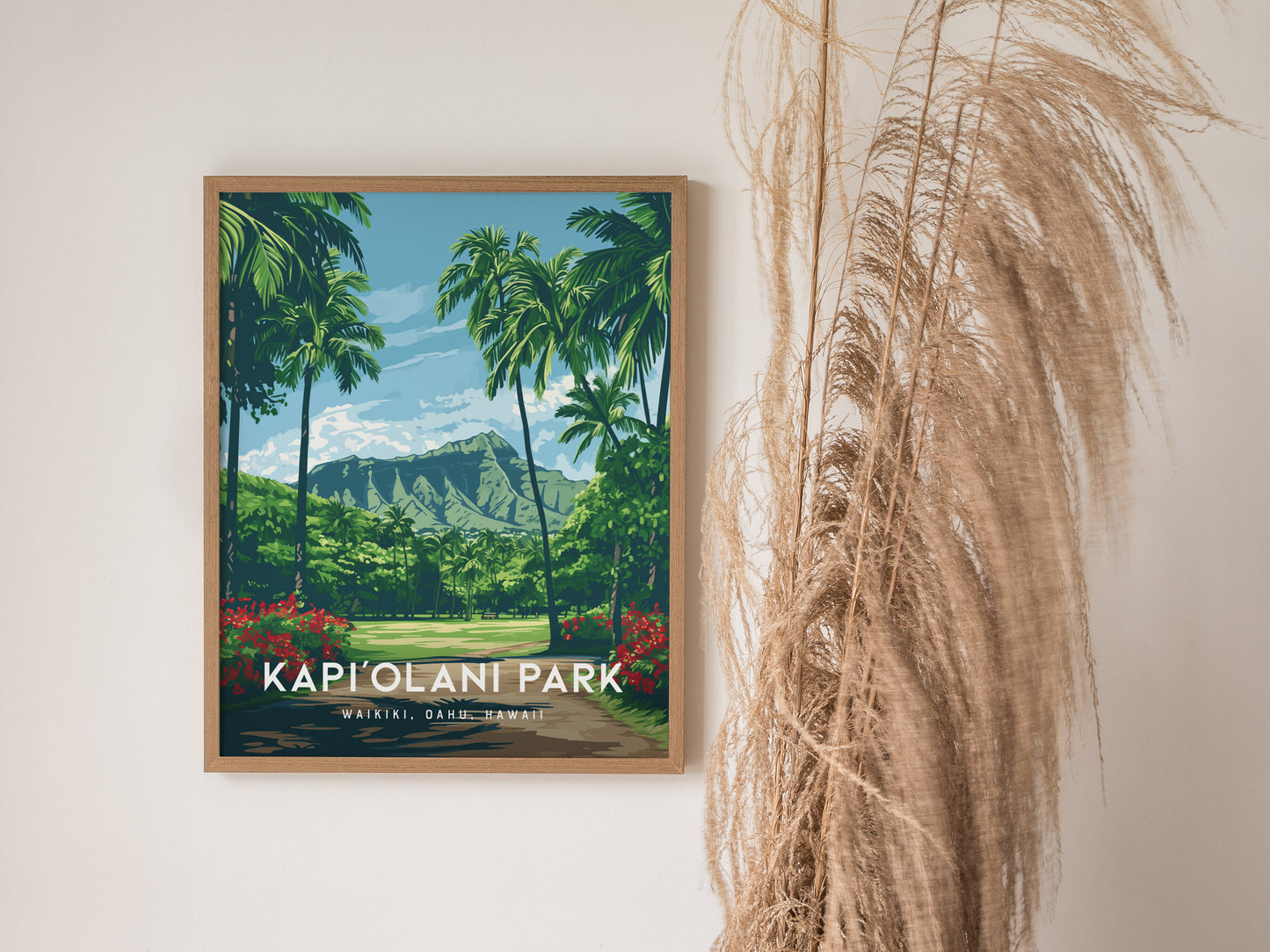 Kapiolani Park Poster | Waikiki Hawaii Wall Art