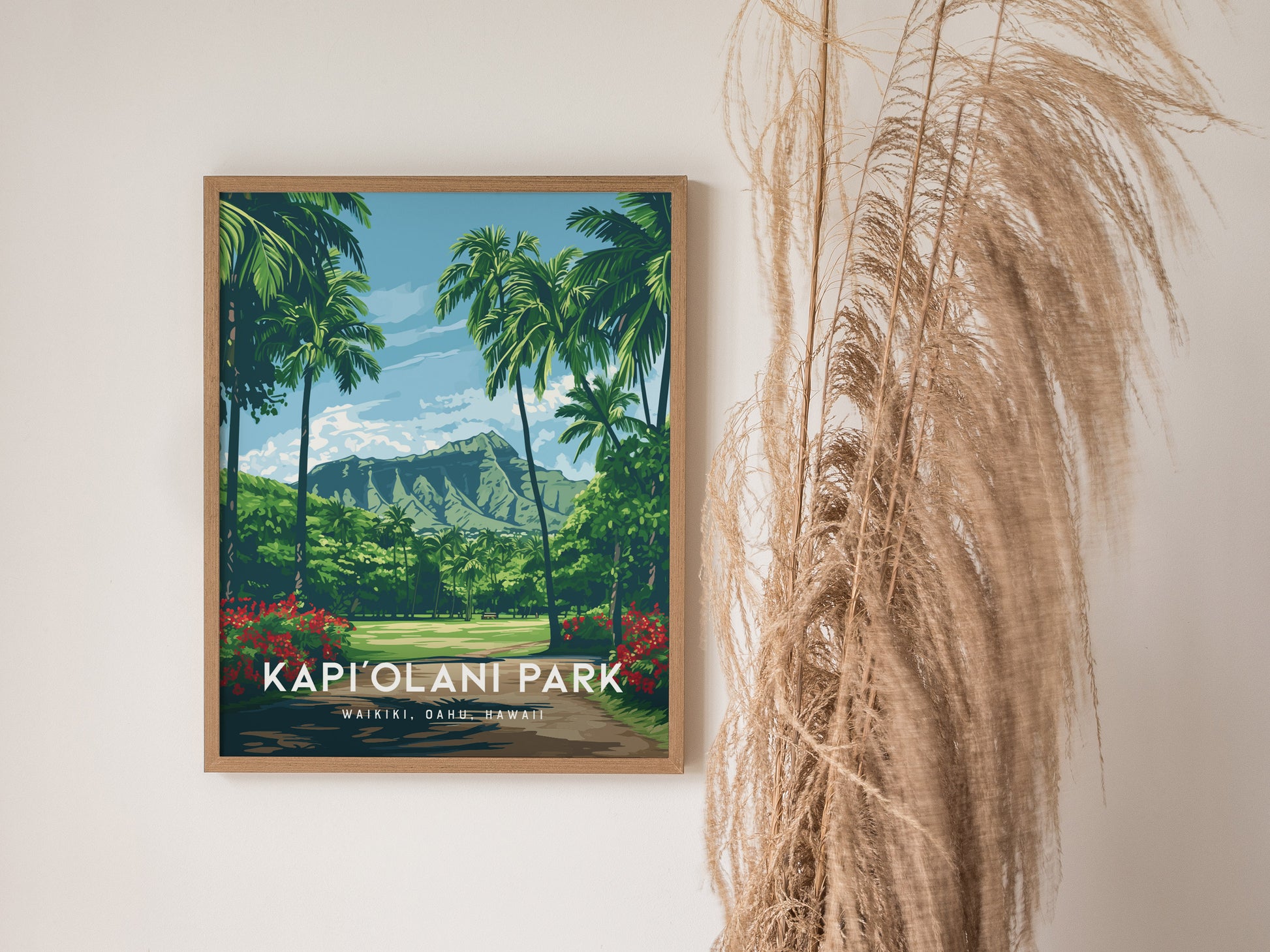 Kapiolani Park Poster | Waikiki Hawaii Wall Art