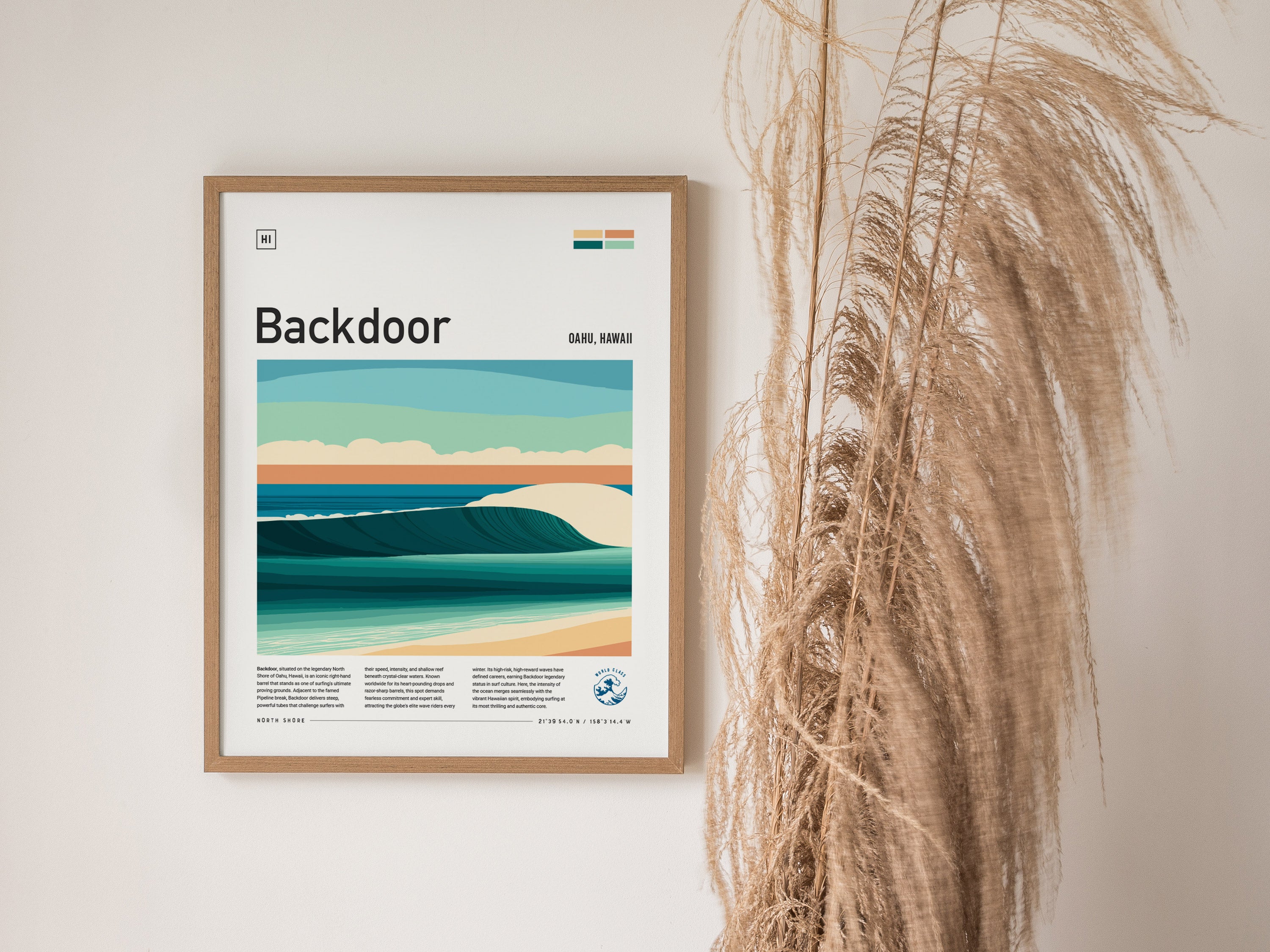 Backdoor Surf Spot Poster | North Shore Oahu Hawaii Wall Art