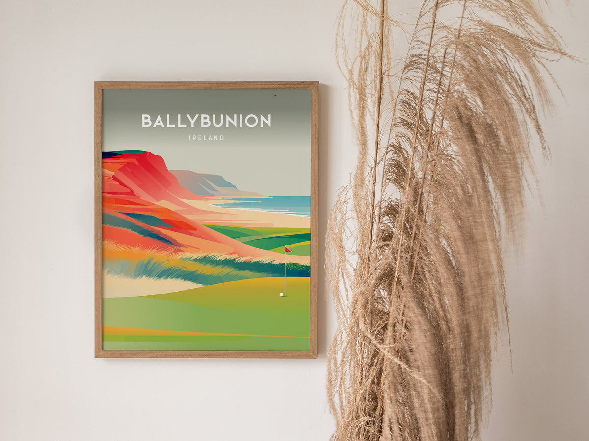Ballybunion, Ireland Poster | Links Poster & Golfer Gift Wall Art — styled in a modern interior
