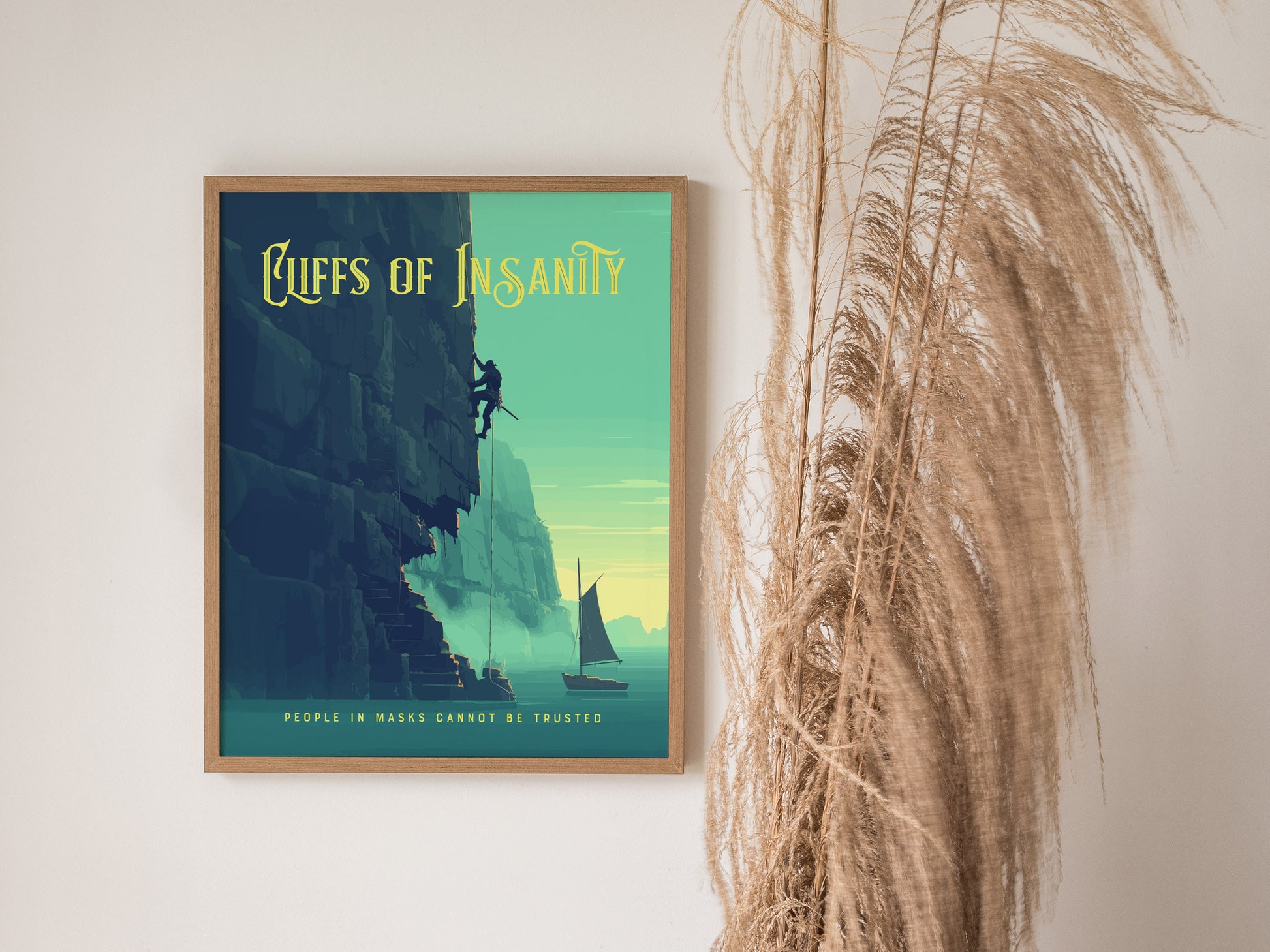 Cliffs Of Insanity Poster | Princess Bride Nostalgia Fantasy Wall Art | Framed or Unframed