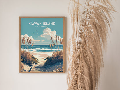 Kiawah Island Beach Poster | South Carolina Coastal Wall Art
