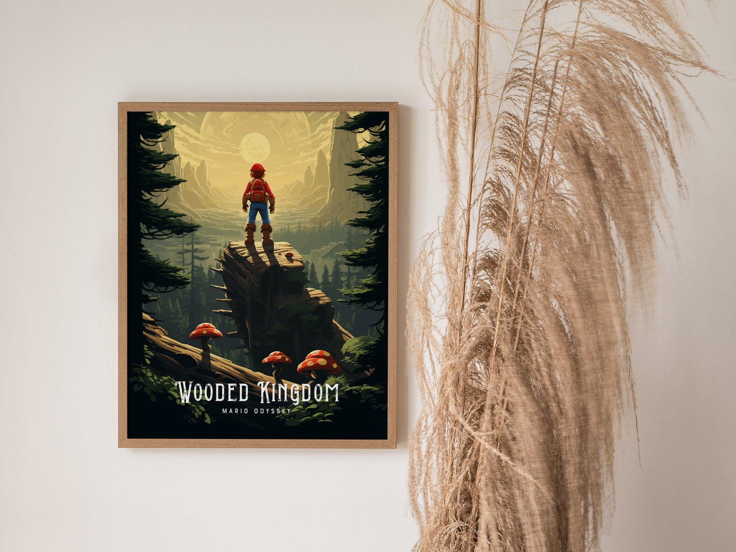 Mario Odyssey Wooded Kingdom Poster | Fan Art Video Game Wall Art