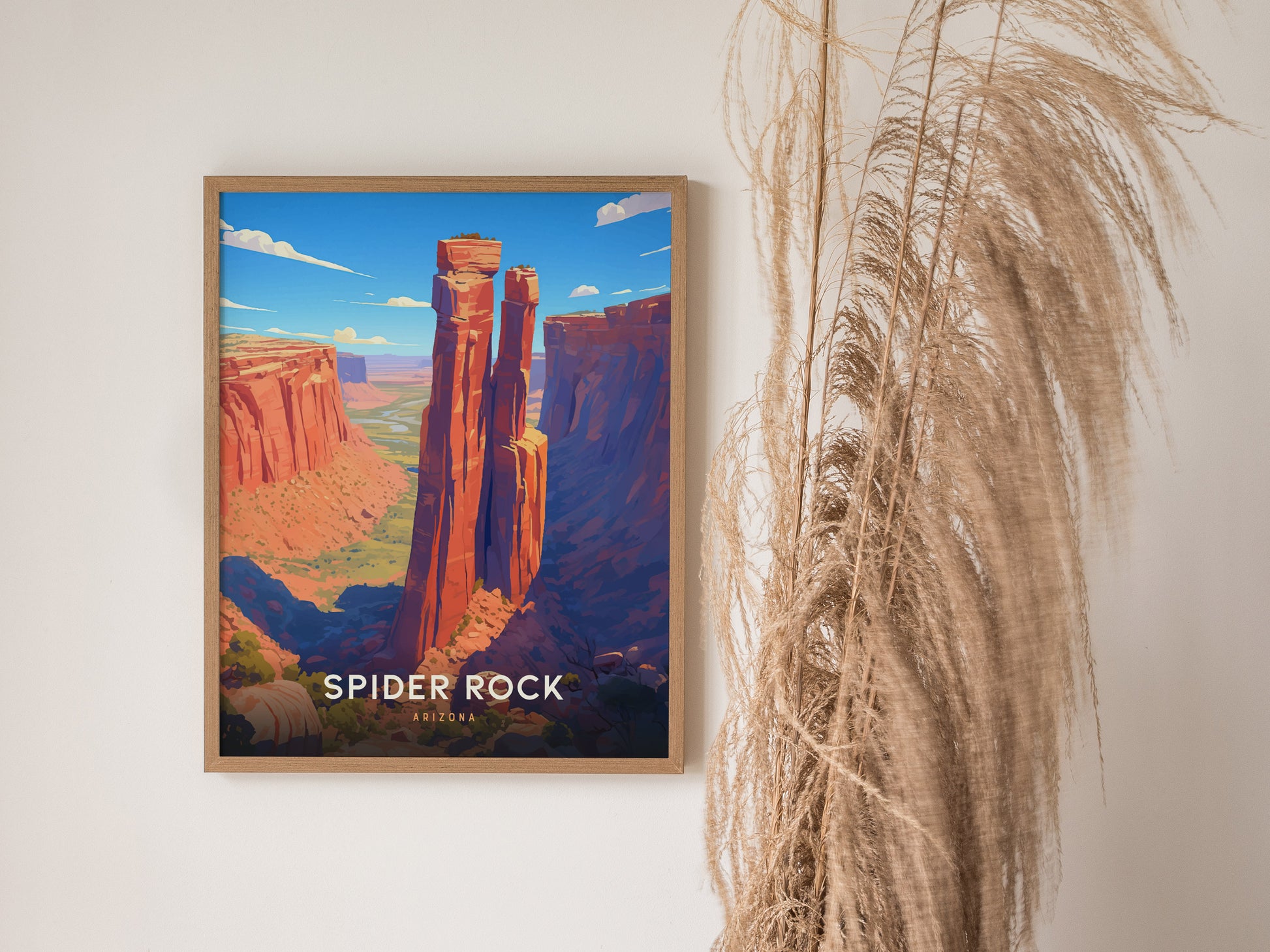 Spider Rock Poster | Arizona Canyon de Chelly Desert Art | Southwest Decor