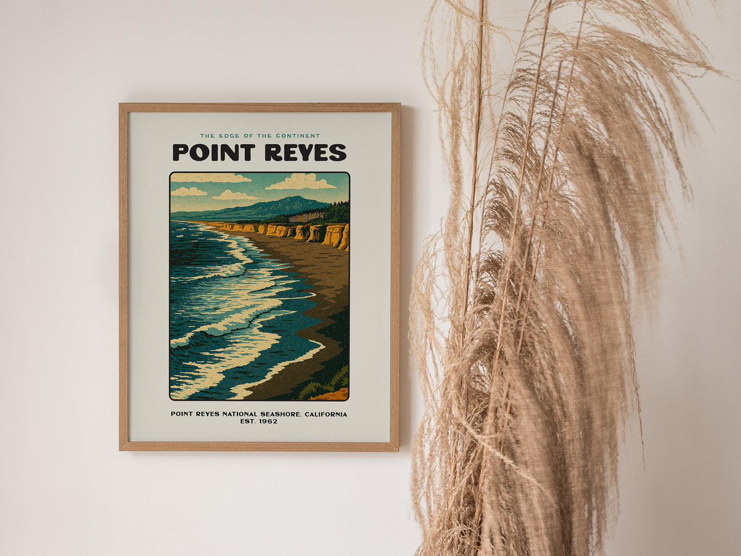 Point Reyes Poster | California Coast Seashore Vintage Wall Art