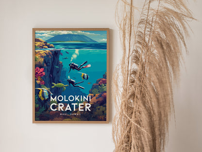 Molokini Crater Poster | Maui Hawaii Wall Art