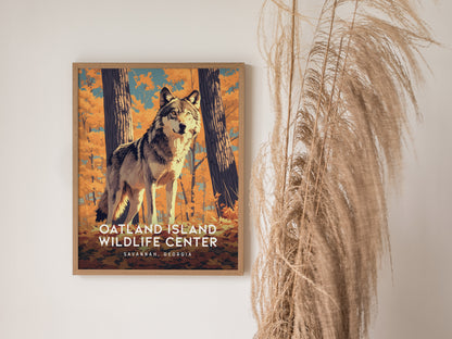 Oatland Island Wildlife Center Poster | Savannah Georgia Nature Wall Art Print